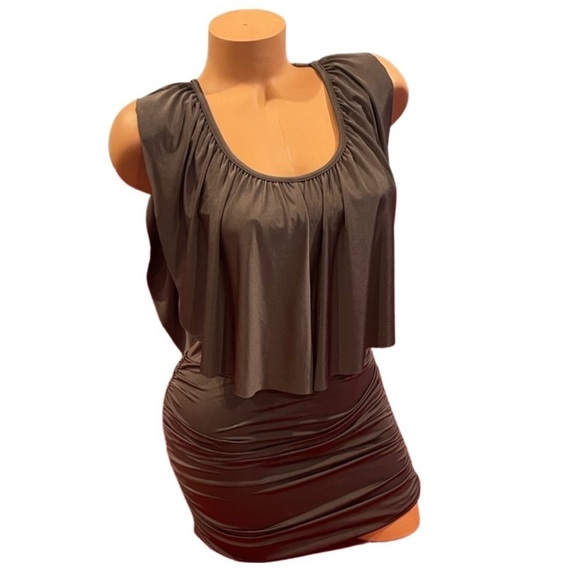 Olive Bebe Mini Ruched Dress - Picture 1 of 6